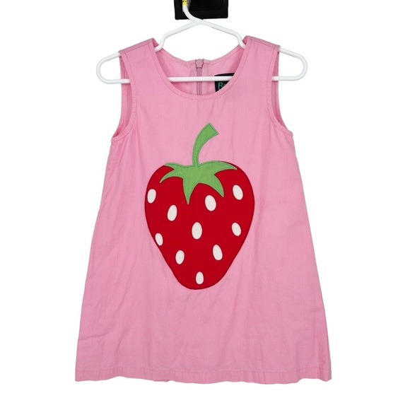 Mini Boden Pink Strawberry Summer Kids Dress - Picture 2 of 8